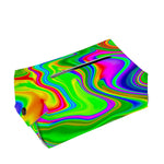 Green Abstract Liquid Trippy Print Rectangle Tissue Box Cover
