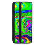 Green Abstract Liquid Trippy Print Refrigerator Handle Covers