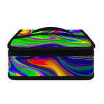 Green Abstract Liquid Trippy Print Small Lunch Bag