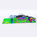 Green Abstract Liquid Trippy Print Sports Towel