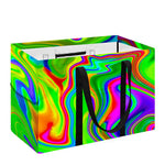 Green Abstract Liquid Trippy Print Utility Tote Bag