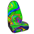 Green Abstract Liquid Trippy Print Waterproof Car Seat Cover
