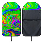 Green Abstract Liquid Trippy Print Waterproof Car Seat Cover