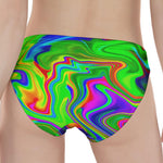 Green Abstract Liquid Trippy Print Women's Panties