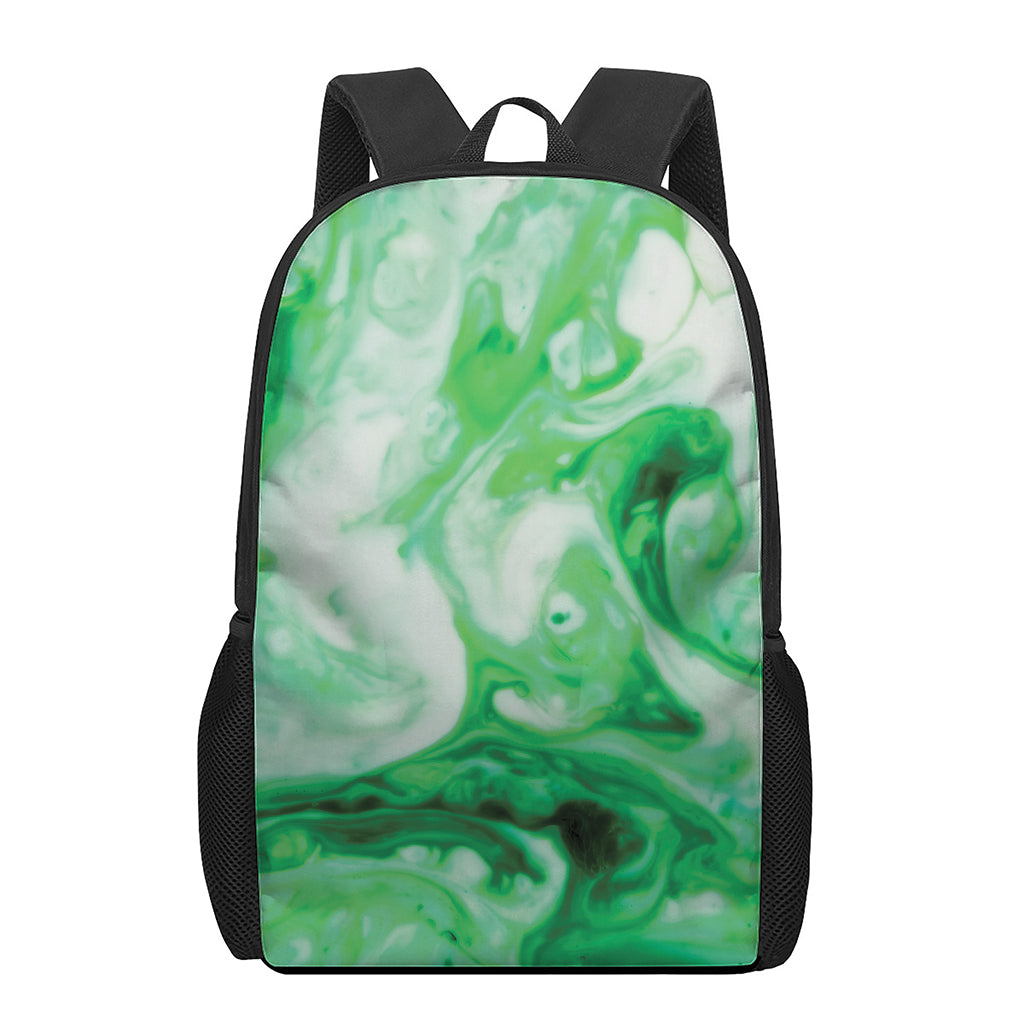 Green Acid Melt Print 17 Inch Backpack