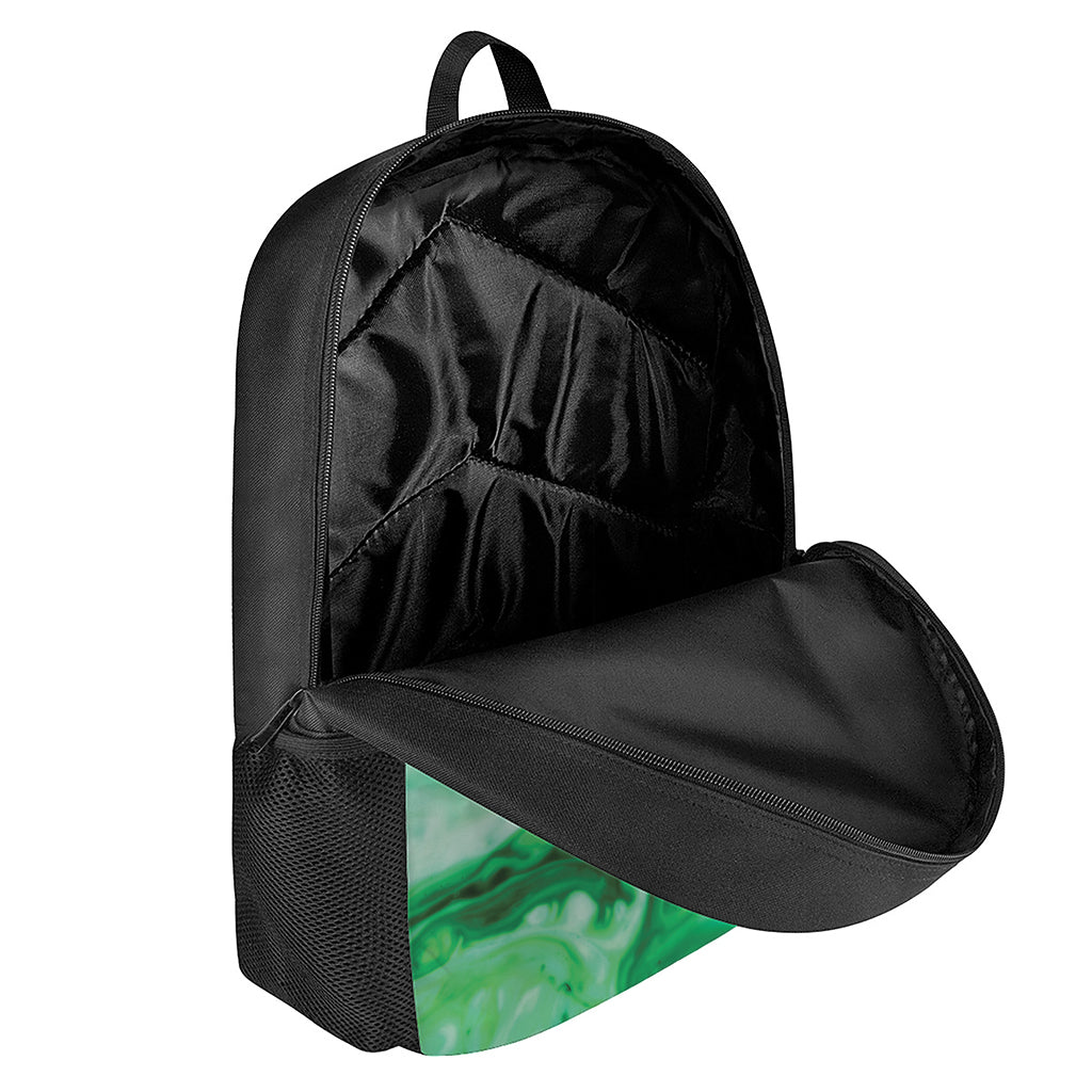 Green Acid Melt Print 17 Inch Backpack