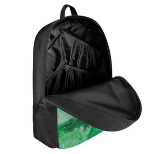 Green Acid Melt Print 17 Inch Backpack