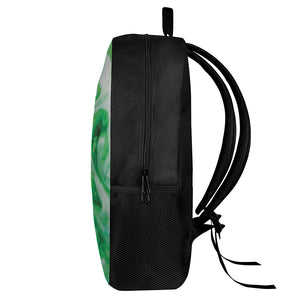 Green Acid Melt Print 17 Inch Backpack