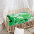 Green Acid Melt Print Baby Crib Sheet