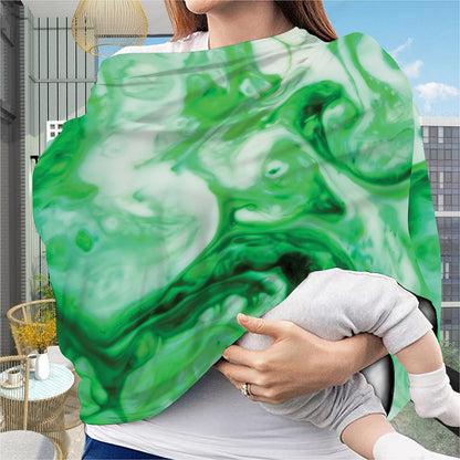 Green Acid Melt Print Baby Seat Cover