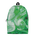 Green Acid Melt Print School Backpack