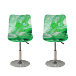 Green Acid Melt Print Bar Stool Covers
