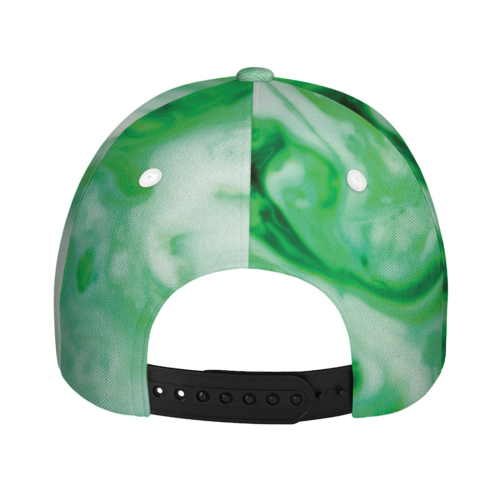 Green Acid Melt Print Baseball Cap