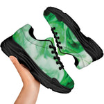 Green Acid Melt Print Black Chunky Shoes