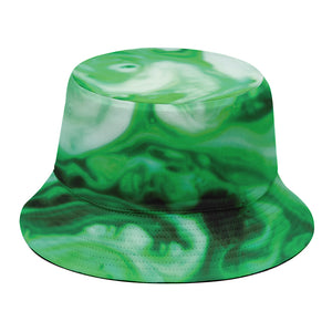 Green Acid Melt Print Bucket Hat