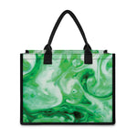 Green Acid Melt Print Canvas Tote Bag