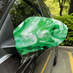 Green Acid Melt Print Car Side Mirror Covers