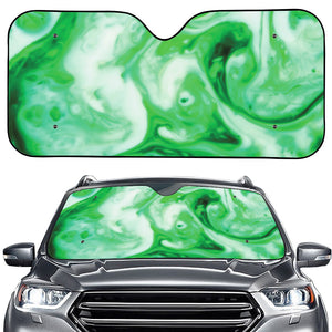 Green Acid Melt Print Car Windshield Sun Shade