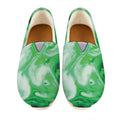 Green Acid Melt Print Casual Shoes