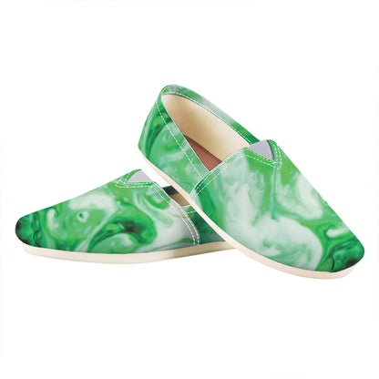 Green Acid Melt Print Casual Shoes