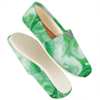 Green Acid Melt Print Casual Shoes