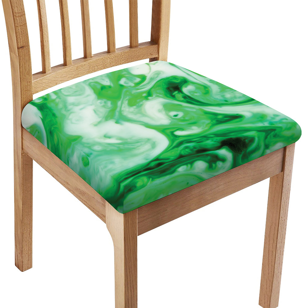 Green Acid Melt Print Chair Cushion Cover