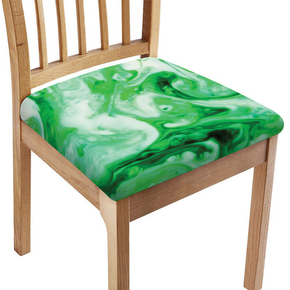 Green Acid Melt Print Chair Cushion Cover