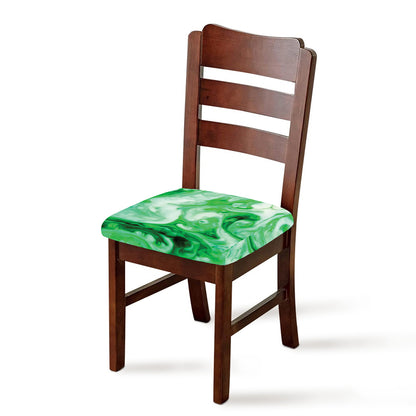 Green Acid Melt Print Chair Cushion Cover