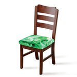 Green Acid Melt Print Chair Cushion Cover