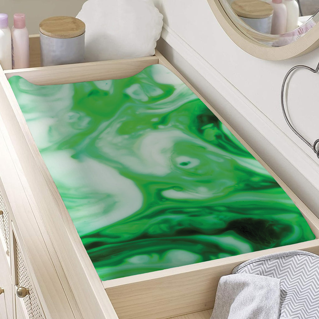 Green Acid Melt Print Changing Pad Cover