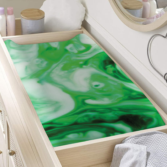 Green Acid Melt Print Changing Pad Cover