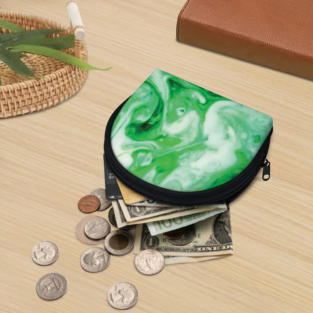 Green Acid Melt Print Coin Purse