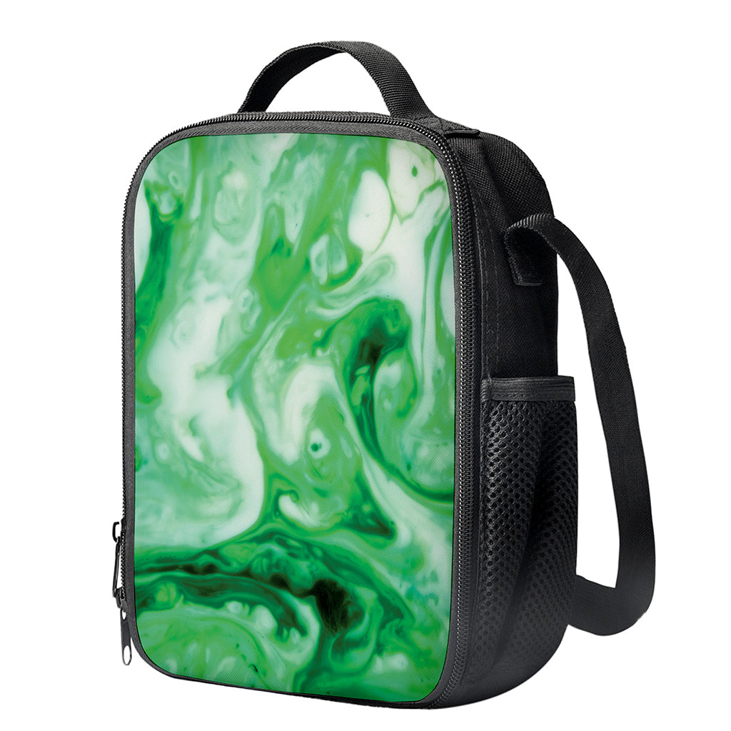 Green Acid Melt Print Crossbody Lunch Bag