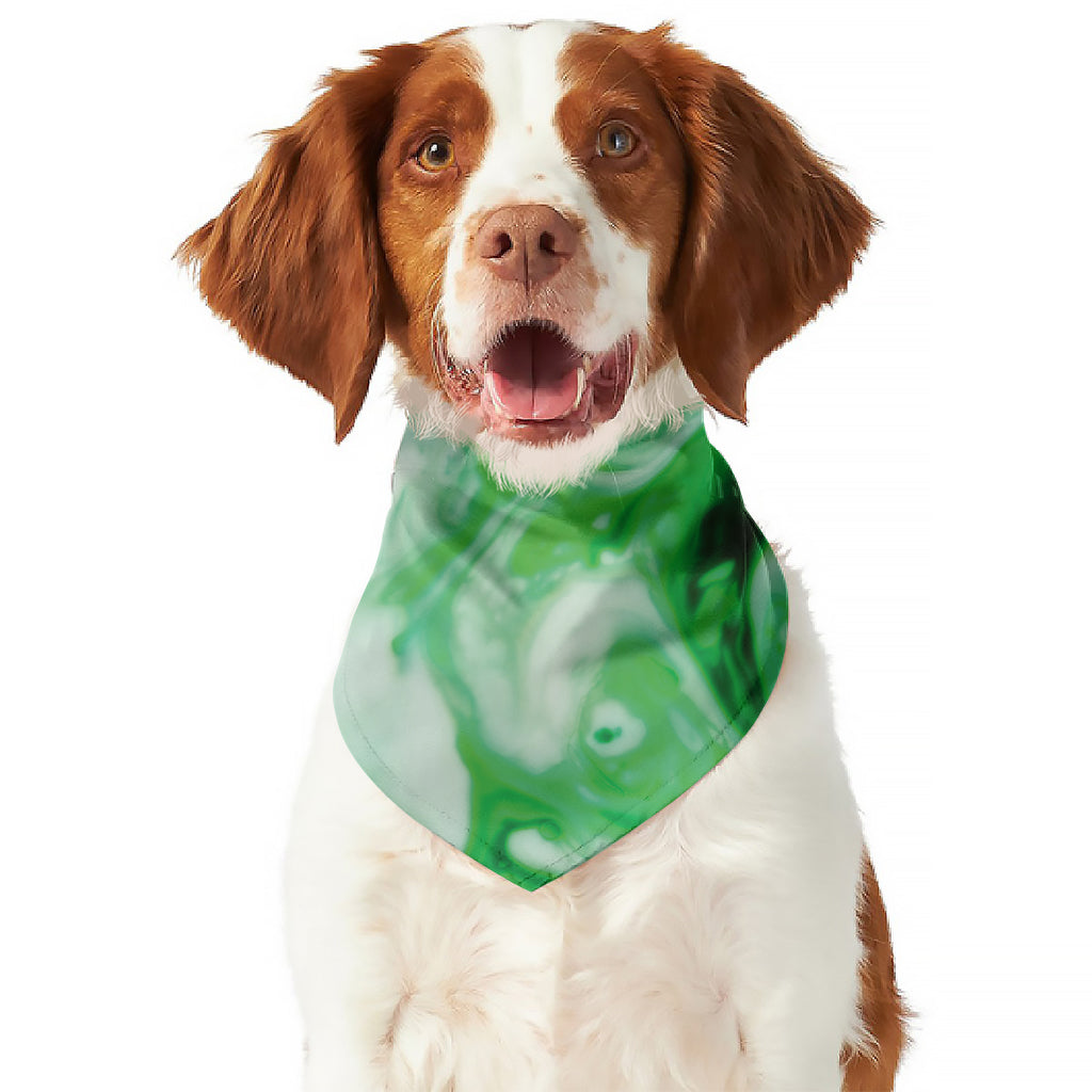 Green Acid Melt Print Dog Bandana