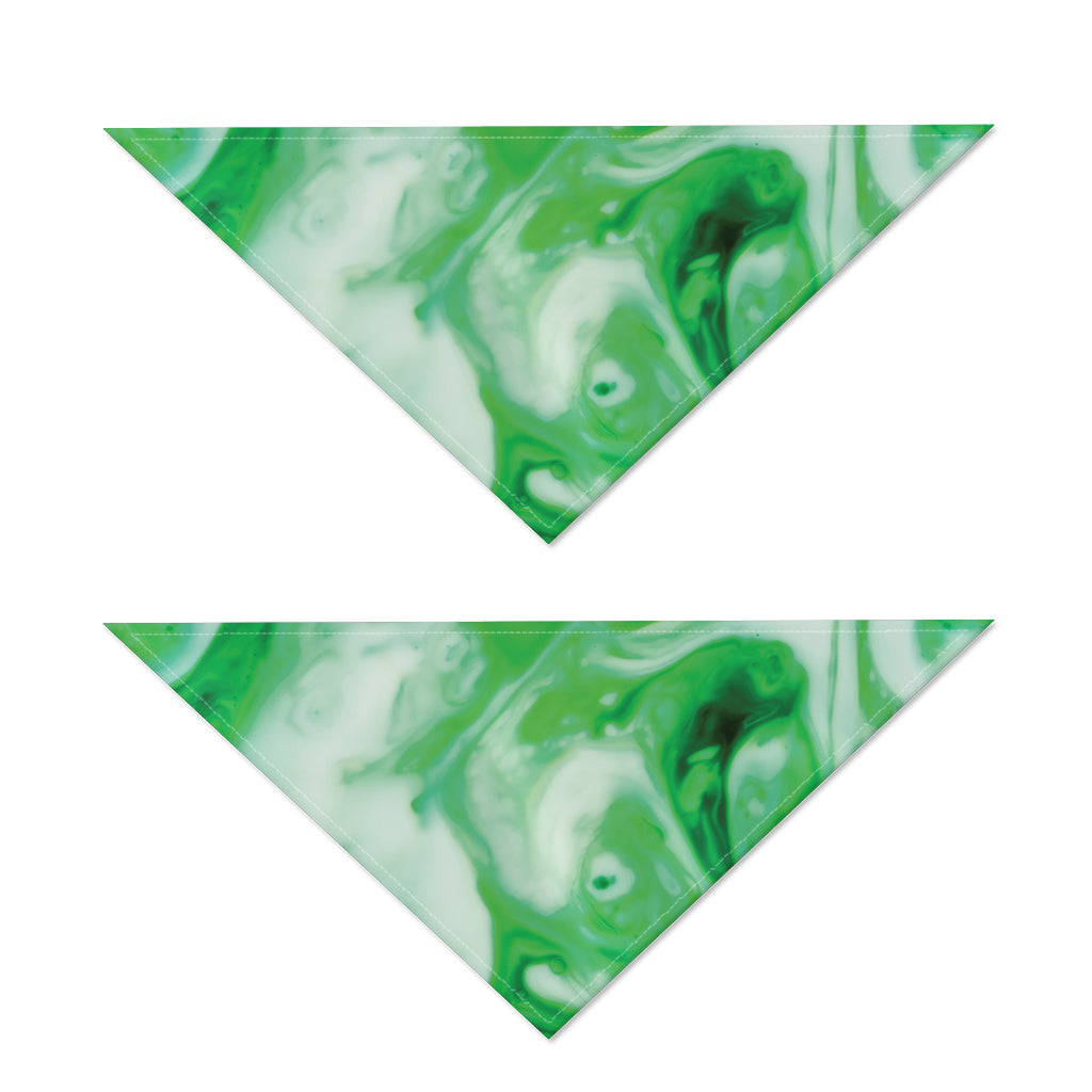 Green Acid Melt Print Dog Bandana