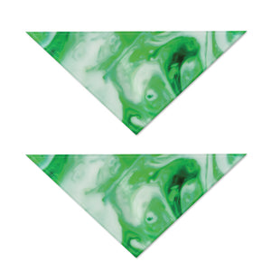 Green Acid Melt Print Dog Bandana