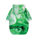 Green Acid Melt Print Dog Zip Up Hoodie