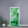 Green Acid Melt Print Door Sticker