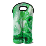 Green Acid Melt Print Double Neoprene Wine Tote