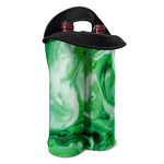 Green Acid Melt Print Double Neoprene Wine Tote