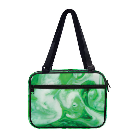 Green Acid Melt Print Double Strap Bible Bag