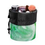 Green Acid Melt Print Drawstring Makeup Bag