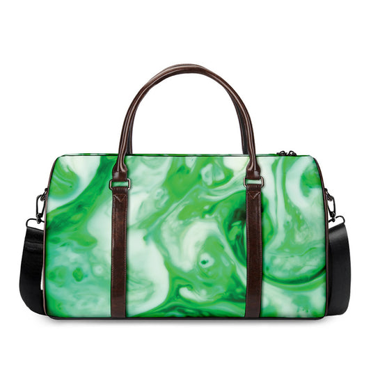 Green Acid Melt Print Duffle Bag