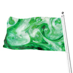Green Acid Melt Print Flag