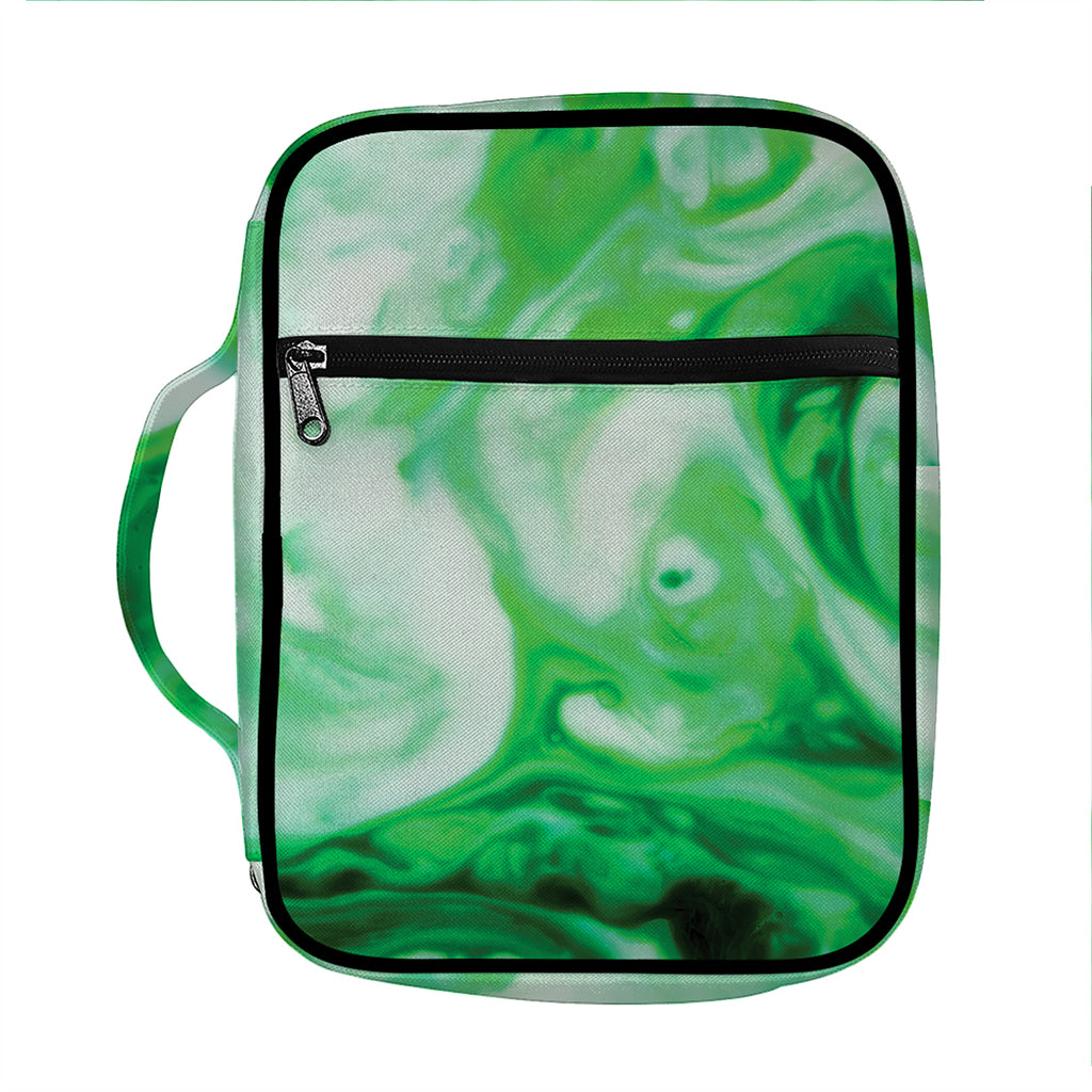 Green Acid Melt Print Front Pocket Bible Bag