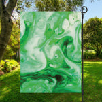 Green Acid Melt Print Garden Flag