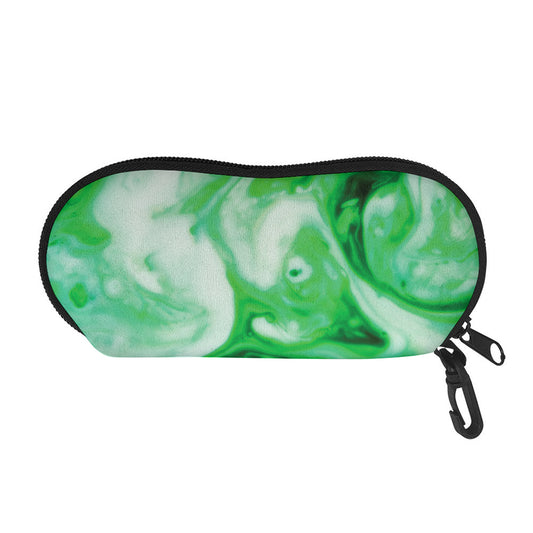 Green Acid Melt Print Glasses Case