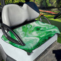 Green Acid Melt Print Golf Cart Seat Cover