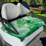 Green Acid Melt Print Golf Cart Seat Cover