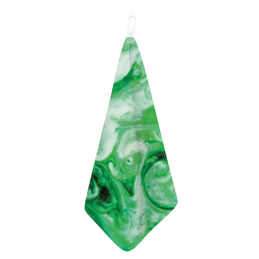 Green Acid Melt Print Hand Towel
